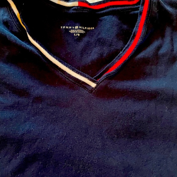 Navy Women’s Tommy Hilfiger short  sleeved shirt - Picture 2 of 4